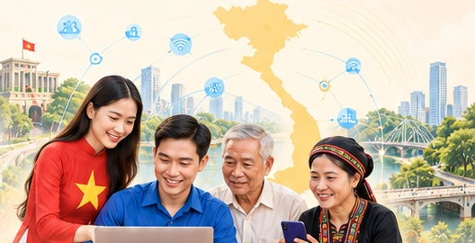 Minh họa cộng đồng cùng tìm hiểu chuyển đổi số